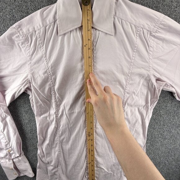 Gucci Purple Size 15 Long Sleeve Button Up Shirt Italy Made Authentic Cotton Mix - Picture 5 of 16